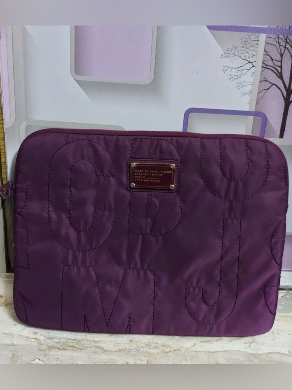 EUC Marc Jacobs Mono Stitched Padded Laptop/Tablet Sleeve